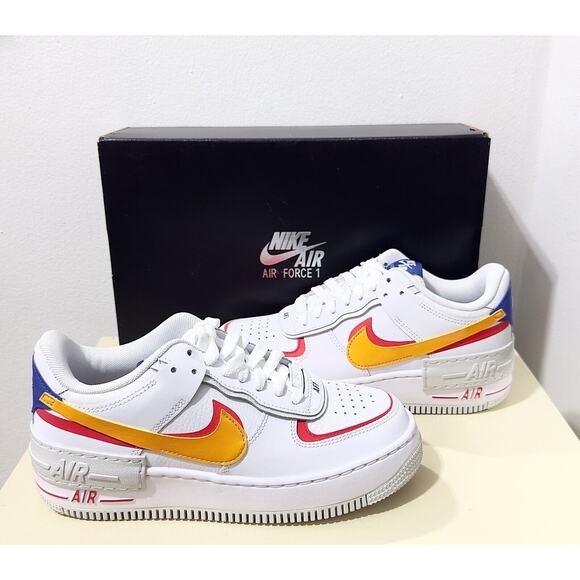 NWT: Nike - Air Force 1 Shadow - Summit White & Siren Red (US Women's 7) - Picture 3 of 5